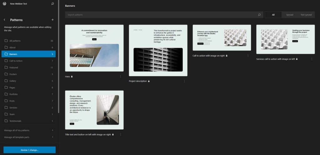 WordPress 6.4 Brought Custom Pattern Categories