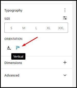 WordPress Vertical text orientation