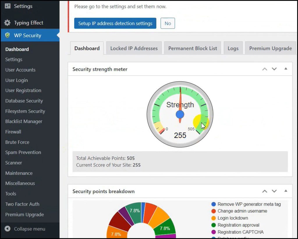 All-in-One Security Interface