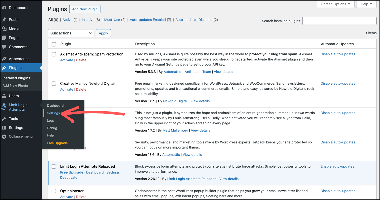Customize the Limit Login Attempts Setting