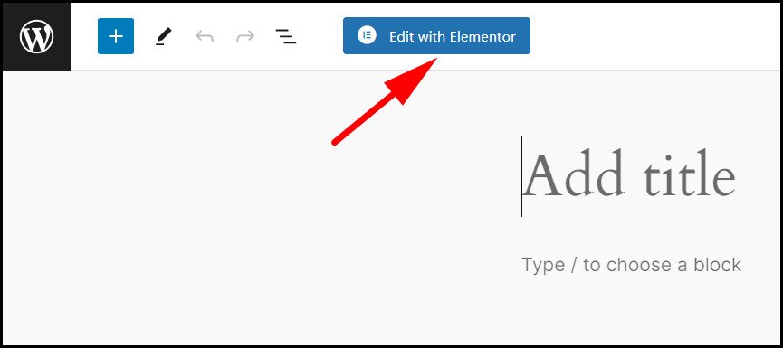 Edit a page with Elementor on WordPress